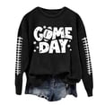 thumbnail image 3 of TINZ Ensemble Décontracté pour Femmes Col Rond Rugby Jour de Match Imprimé Chandail à Capuchon Chandail Blouse et Pantalon Chandails en Molleton Col Entonnoir Femmes, 3 of 3