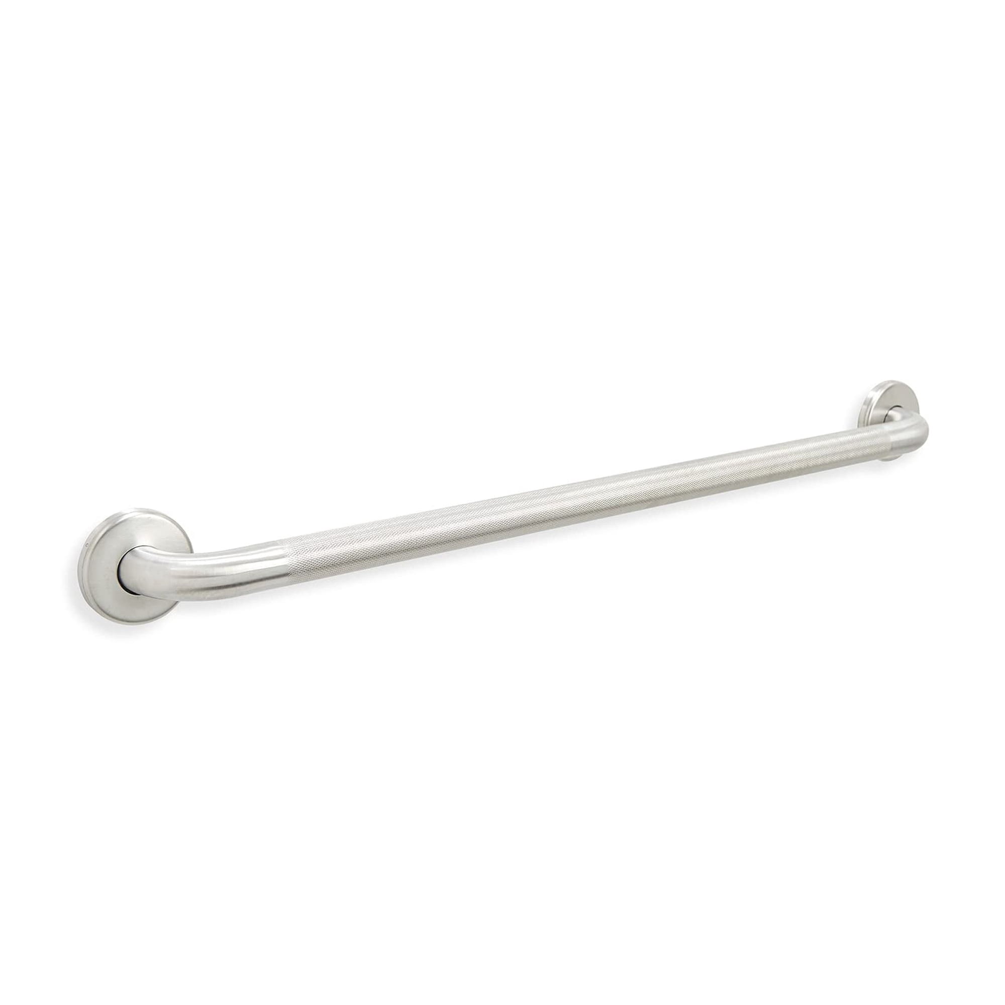 Bathroom Safety Grab Bar - Brushed Nickel/ADA Shower Toilet Steps/304 Stainless Steel/Knurled/ 12"