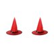 thumbnail image 1 of sweethay Decoración de Halloween, sombrero de , luces LED, orejas de elfo de Halloween para niños, suministros de decoración para fiestas, Rojo 2Conjunto, 1 of 6