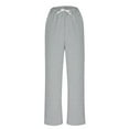 thumbnail image 5 of Lenpel Women's Wide Leg Sweatpants Loose Elastic High Waisted Drawstring Casual Active Trousers Comfy Lounge Pants, 5 of 7