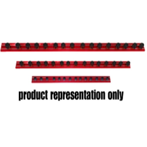 Vim Products MR12R20A 12" Red Magrail TL Magnetic Socket Holder with 20-1/4" 