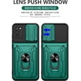thumbnail image 2 of Case for Samsung Galaxy A03S with Card Holder, Heavy Duty Protection Phone Case with Magnetic Ring Kickstand Slide Camera Cover for Samsung Galaxy A03S LJK Blue, 2 of 7