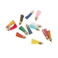 thumbnail image 2 of 500 Pieces Keychain Tassels Bulk Colored Leather Pendants for DIY Keychain and Craft, 50 Colors, 2 of 5