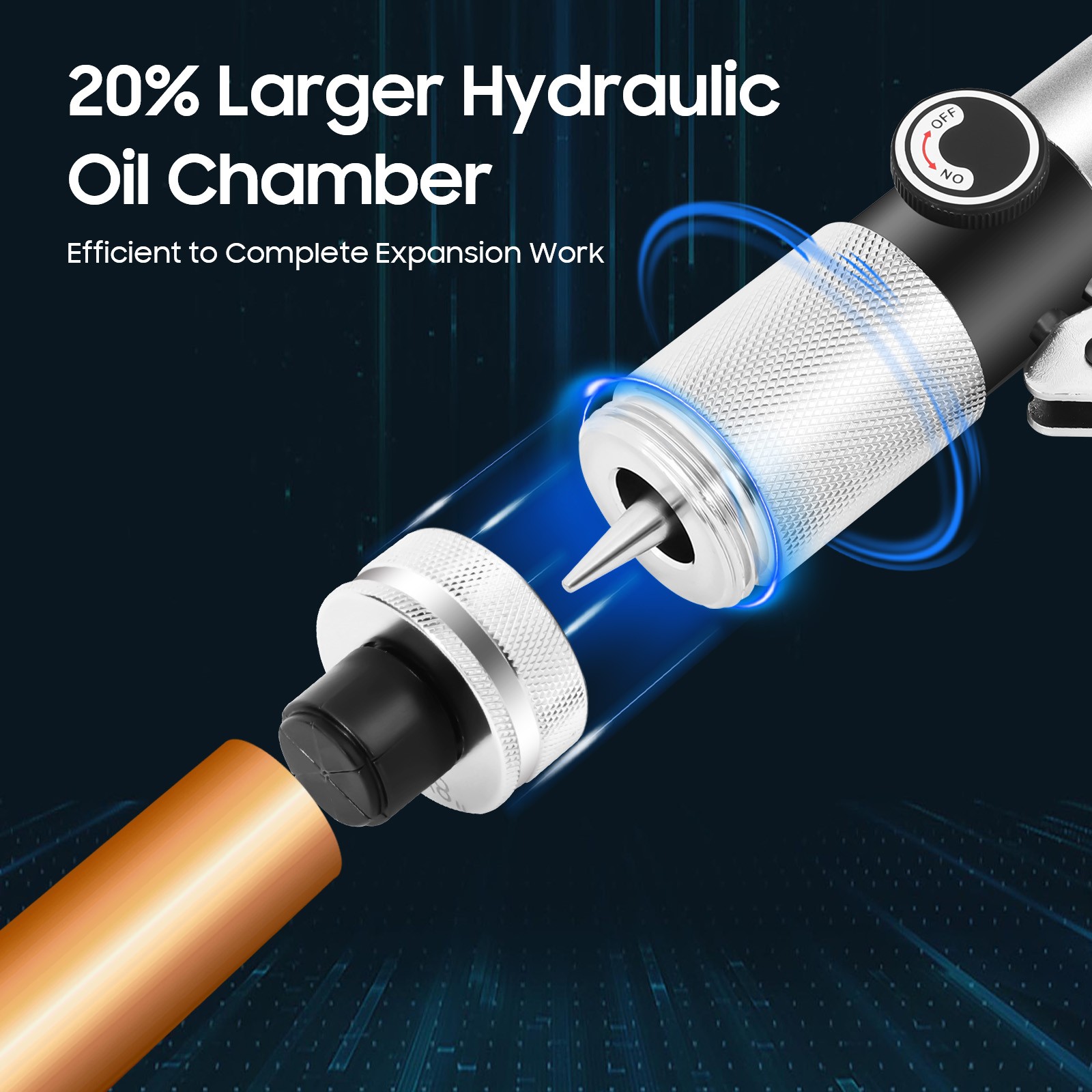 HVAC Hydraulic Swaging Tool Silver Black Kit Fit Copper Tubing Expanding Copper Tube Expander