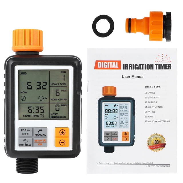 Automatic Water Tap Timer,Automatic Smart LCD Display Irrigation Controller Water Tap Timer Remarkable Clarity