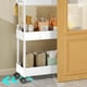 thumbnail image 3 of Estante de almacenamiento móvil de tres capas para grietas, organizador de poleas multicapa con construcción de plástico grueso, diseño que ahorra espacio para encimeras de baño y cocina,, 3 of 6