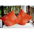 thumbnail image 5 of 16"x16" Simply Daisy Fern Leaves Poly Indoor/Outdoor Pillow, Orange Qty 1, 5 of 5