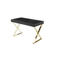thumbnail image 3 of Pangea Home Gold Alexa Desk Black, 3 of 5
