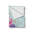 thumbnail image 2 of Cupcake Soft Flannel Fleece Throw Blanket, Unicorn Cake with Fairy Rainbow Horn over It with Stars and Dots Girls Fantasy, Cozy Plush for Indoor and Outdoor Use, 60" x 80", Multicolor, by Ambesonne, 2 of 6