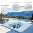 thumbnail image 3 of Teal Sea Turtle Outdoor Rug for Patio/Deck/Porch, Non-Slip Large Area Rug 4 x 6 Ft, Coastal Ocean Summer Ocean Waves Indoor Outdoor Rugs Washable Area Rugs, Reversible Camping Rug Carpet Runner, 3 of 8
