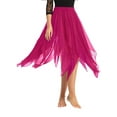 thumbnail image 6 of iiniim Women Girls Belly Dance Skirt Chiffon Asymmetric Side Split Skirts Lyrical Dance Costume, 6 of 7