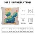 thumbnail image 5 of Fenyluxe Summer Style Cactus Decor Throw Pillow Cover Tropical Plants Cactus Flowers Succulent Throw Pillow Case Square Home Decorative Couch Pillow Cover 20x20in, 5 of 5