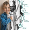 thumbnail image 3 of Blackout Kids Curtains,Black and White Rooster Childrens Insulated Curtains Set Of 2,Bedroom Essentials,Toddler Room Decor 42x63in(106x160cm), 3 of 4