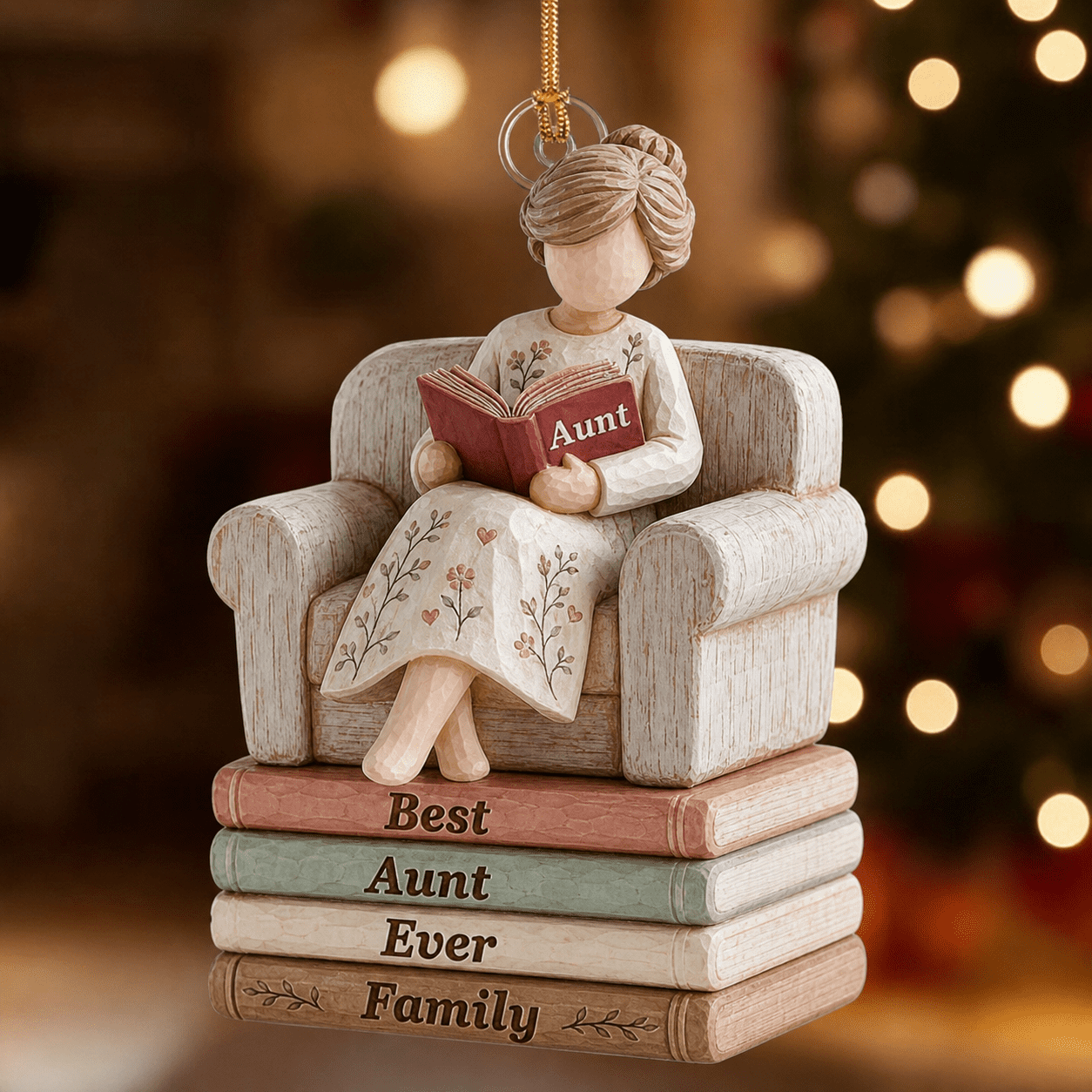 Aunt Acrylic Ornament Best Aunt Ever Family Gift for Christmas Tree Keepsake