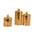 thumbnail image 4 of simhoa 3 Pcs Pots de Rangement pour Aliments avec Couvercle Pot à Biscuits pour Grains de Café Biscuits Noix Doré, 4 of 8