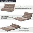 thumbnail image 4 of Harper & Bright Designs Floor Lazy Sofa Bed with Two Pillows, Floor Sofa Chair, Floor Futon Sofa Bed, Folding Video Gaming Lounger Chair, Adjustable Folding Futon Sofa Bed, 4 of 11