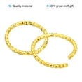thumbnail image 4 of Uxcell 1.8 x 20mm Wine Glass Charm Ring Metal Earring Beading Hoop Twisted Open Jump Rings, Golden 100 Pack, 4 of 6