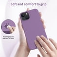 thumbnail image 2 of Compatible with iPhone 15 Plus Case with Screen Protector,Upgraded Liquid Silky Soft Silicone Cover,Fashionably Designed for Women and Girls,Protective Phone Case 6.7",Light Purple, 2 of 12