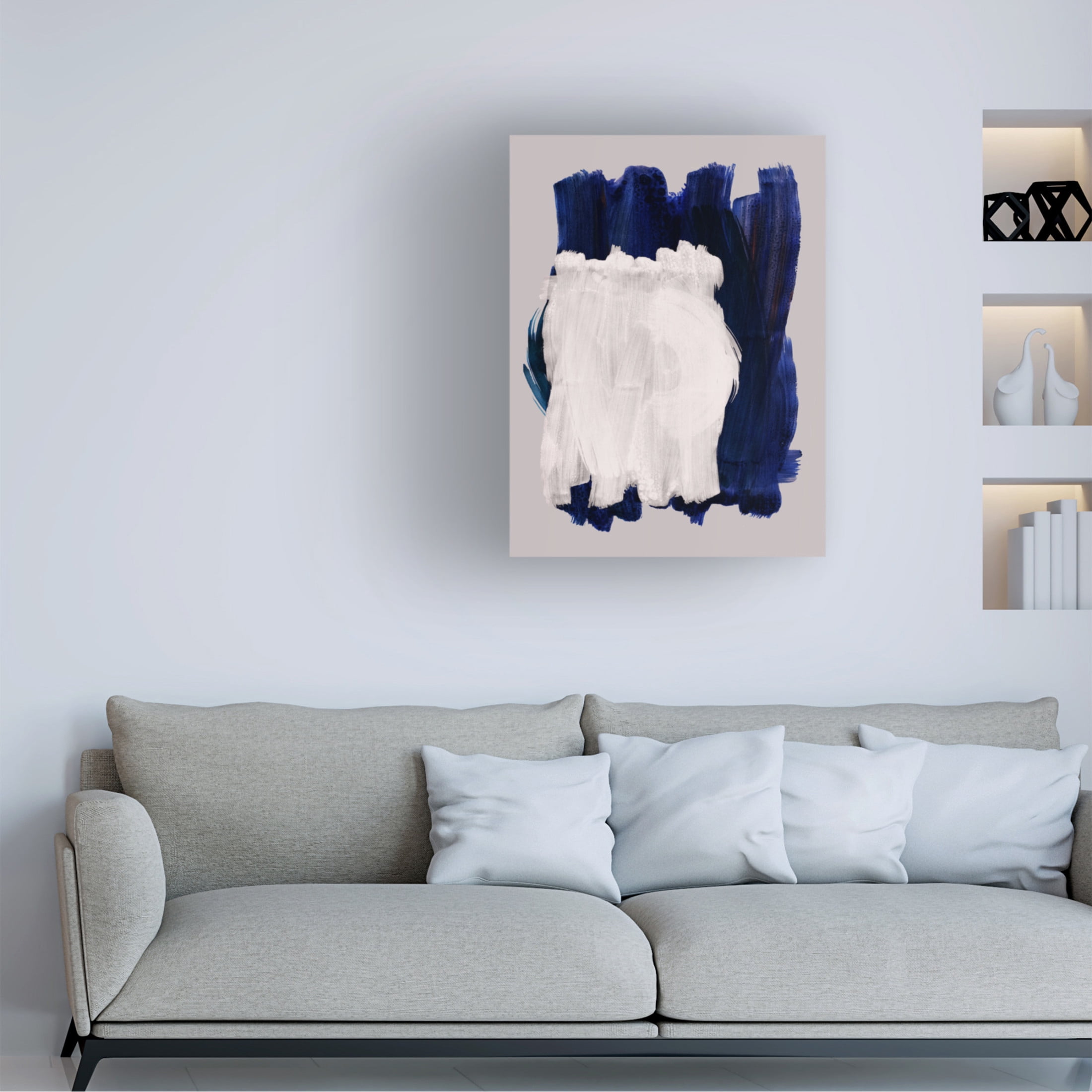 Trademark Fine Art Mareike Bohmer  Abstract Brush Strokes 14 Canvas Wall Art