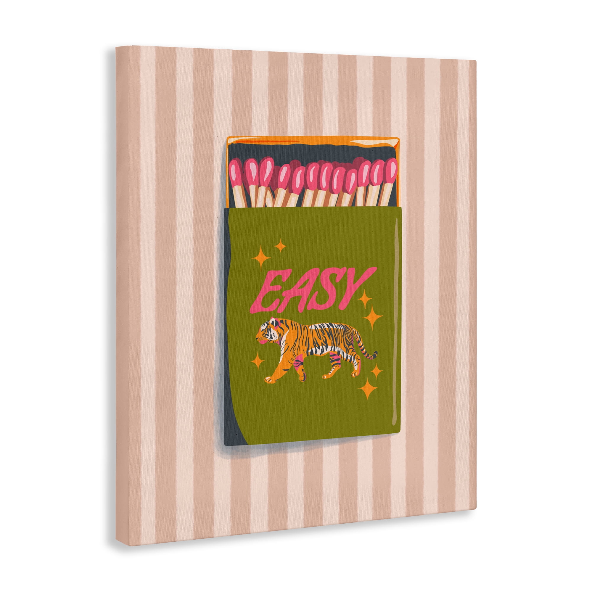Easy Tiger Retro Matches Canvas Wall Art, design by Elyse Anastacia
