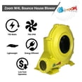 thumbnail image 3 of Zoom Blowers Portable Inflatable Bounce House Blower Energy Efficient Compact Portable Air Pump for Inflatables Home Use Blower for Bounce Houses Water Slides and Obstacle Course Toys for Kids, 3 of 5