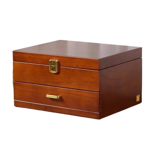 Solid Wood Jewelry Box Necklace Jewelry Box Anti Oxidation Multi Layer Storage Box Jewelry Organizer Wooden Box