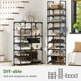 thumbnail image 6 of BGTREND 10-Tier Shoe Rack 4-Row Large Metal Shoe Storage Organizer 65-70 Pairs for Garage Entryway Closet (68 inches, Black), 6 of 7