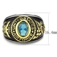 thumbnail image 3 of ETERNAL SPARKLES Men's USA Air Force Military Patriotic Ring Blue Stone - Two-Tone, 3 of 7