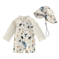 thumbnail image 1 of Traje de baño Hnyenmcko Animal-Beige con protección antisarpullido para bebés de 3 a 6 meses, 1 of 7