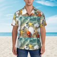 thumbnail image 2 of Zufioo Seashell On The Beach Hawaiian Shirt for Men,Beach Shirts Tropical Vacation Shirts,Sleeve Casual Button Down Shirt with Pocket for Travel,Beach,Party,daily,Large, 2 of 7