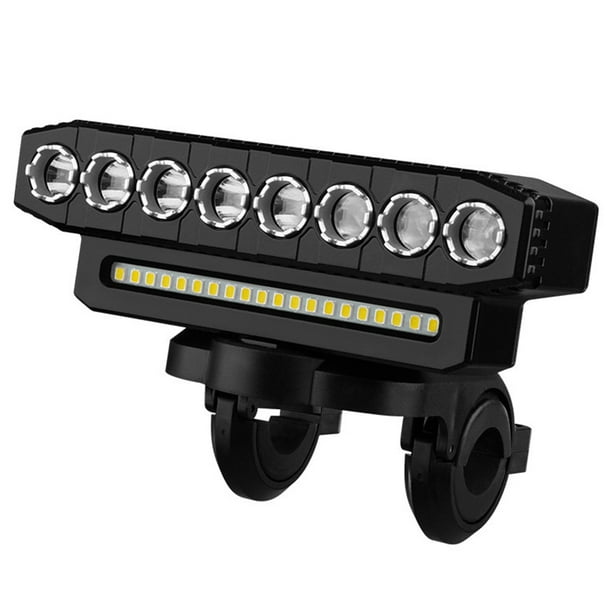 Faro LED para bicicleta barra de luz LED banco de energía 6 modos de luz para bicicleta de montaña y carretera