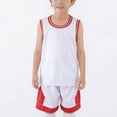 thumbnail image 5 of NAISIBABY Boys Athletic Outfits, Muscle Tank Tops and Shorts Activewear Running Basketball Sports Sets 2-Piece White Size 6, 5 of 6