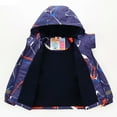 thumbnail image 4 of WOLLED Boys Girls Rain Jackets Toddler Waterproof Hooded Raincoats for 3-10 Years Old Fleece & Lining Hooded Windbreaker, 4 of 9