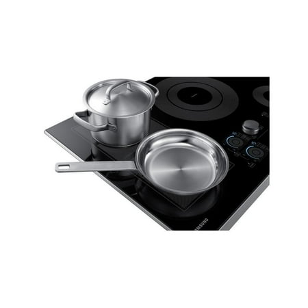 Samsung - 30" Induction Cooktop with WiFi and Virtual Flame - Stainless Steel