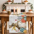 thumbnail image 4 of Easter Bunny Eggs Cotton Linen Table Runner for Dining Kitchen, Spring Tulip Daisy Flowers Leaves Country Wedding Outdoor Party Tablerunners, Dresser Scarf Coffee Tablecloth Runners 13x72 Inches, 4 of 9