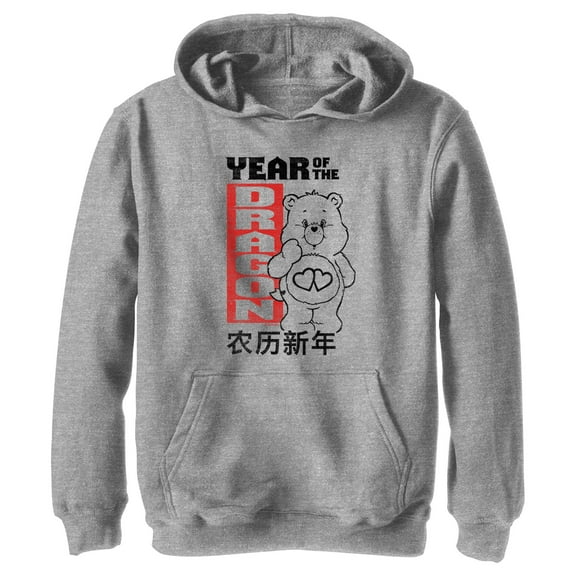Boy's Care Bears Love-a-Lot Bear Year of the Dragon  Pull Over Hoodie