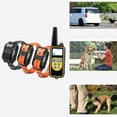 thumbnail image 2 of GROWTH TANK Anti Bark Electric Dog Collar Pet Training Shock E-Collar w/ Remote Control 2x Orange 1x Black, 2 of 9