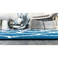 thumbnail image 2 of Unique Loom 3140855 4 x 6 ft. Rounded Trellis Frieze Rectangular Rug, Navy Blue, 2 of 5