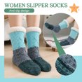 thumbnail image 2 of Loritta Women's Fuzzy Slipper Socks Winter Cozy Warm Thick Socks with Non-Slip Grippers, 2 Pairs, 2 of 6