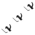 thumbnail image 2 of Sidaley Estante para auriculares Soporte de pared para auriculares de plástico Soporte para auriculares con pantalla para PC Soporte adhesivo para Type1 NO1, 2 of 6