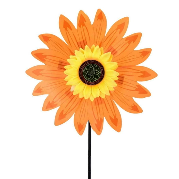 Ycandiee Sunflower Wind Spinners with Stakes, Wind Spinners Lawn Pinwheel, Sunflower Windmill, Outdoor Multicolor Pinwheels for Yard Decoration