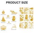 thumbnail image 2 of Juego de 2 pegatinas navideñas silenciosas con aspersiones doradas, pegatinas eléctricas para ventanas, decoraciones navideñas de cristal, pegatinas de pared con polvo dorado, 2 of 5