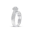 thumbnail image 4 of 14kt White Gold Round Diamond Bridal Wedding Ring Band Set 1 Cttw, 4 of 4