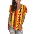 thumbnail image 2 of Nmnitkp Womens Tops Boasting Eye-Catching Geometric Prints Along With Short Sleeve Tops in Multiple Hues Suitable for Casual Tops for Women’s Styling & Womens Blouses, 2 of 5