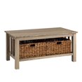 thumbnail image 1 of Manor Park Rustic Wood Coffee Table with Storage Baskets - Multiple Finishes, 1 of 8