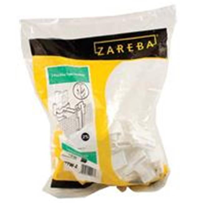 Pack of 25 Zareba ITTW-Z White T-Post Poly Tape Insulator 