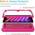 thumbnail image 4 of SUPNICE Kids Case for iPad Mini 7 (A17 Pro) 2024 8.3 inch, Mini 6 2021 with Built-in Screen Protector, Shockproof Lightweight Handle Stand Cover for Model (A2995/A2996, A2567/A2568/A2569), Pink, 4 of 8