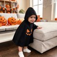thumbnail image 5 of RUINIXCW Kids Toddler Baby Boy Girl Halloween Ghost Costume Kids Ghostface Print Cloak Hooded Cape Poncho Halloween Cosplay Party Outfit, 5 of 10