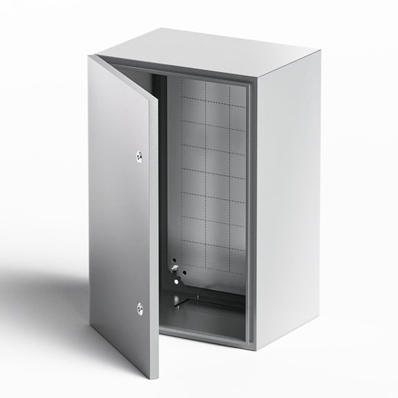 Steel Electrical Box Junction Box, 20 x 16 x 10'' IP66 Waterproof NEMA 4X Metal Enclosure Box, Outdoor/Indoor Wall-Mounted Electronic Equipment Enclosure Box with Mounting Plate