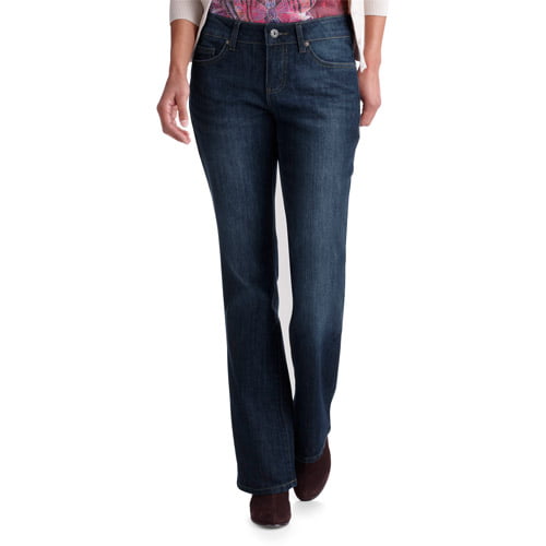 Faded Glory Women s Basic Bootcut Jeans Available in Regular and Petite  Lengths 